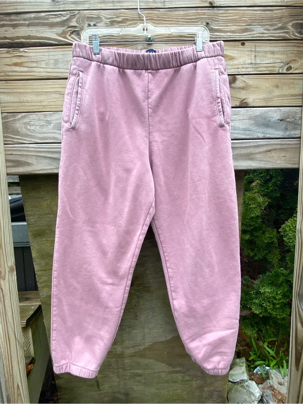 Gap Womans Oversized Muted Pink Sweatpant Joggers Size Large